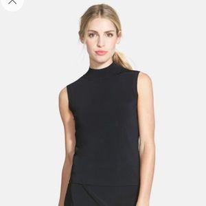 Sleeveless Mock Turtleneck Sweater